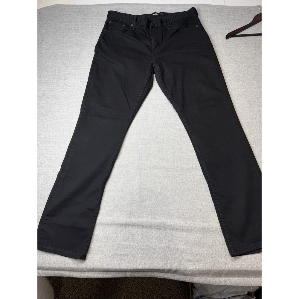 Old Navy Straight Pants Mens 36x34 Black Cotton Blend Built-In Flex Twill Chino